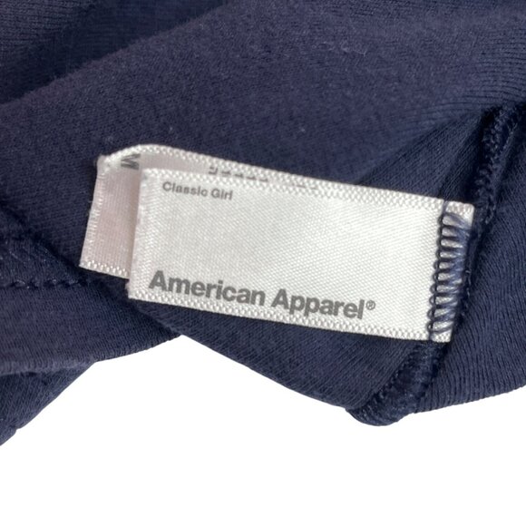 American Apparel Classic Girl Navy Blue Long Sleeve Turtleneck Shirt M 58f - Picture 4 of 6
